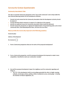 Community Context Questionnaire