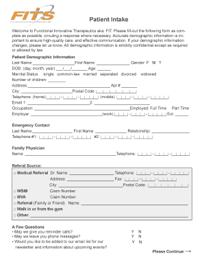 Patient Intake Form