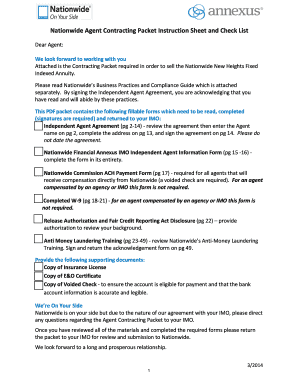 Nationwide Agent Contracting Packet