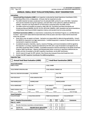 NOAA Form 57-19-01 Annual Small Boat Evaluation