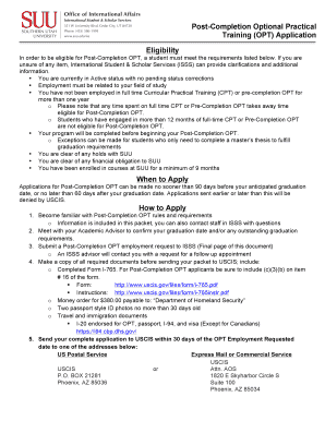 Post-Completion OPT Application