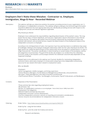 Employer Webinar: Contractor vs. Employee
