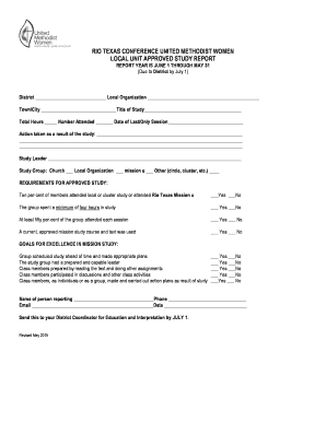 United Methodist Women Study Report