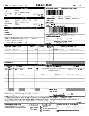 Bill of Lading