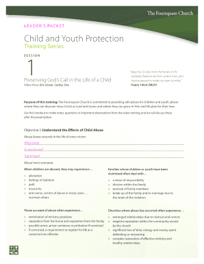 Child and Youth Protection Training Leader's Guide