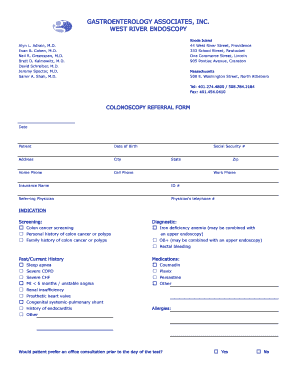 Colonoscopy Referral Form