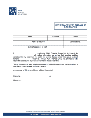 Authorization for Release of Information