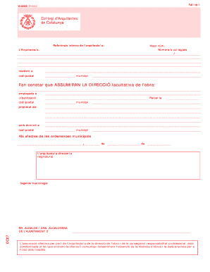 Architect's Work Direction Assumption Form