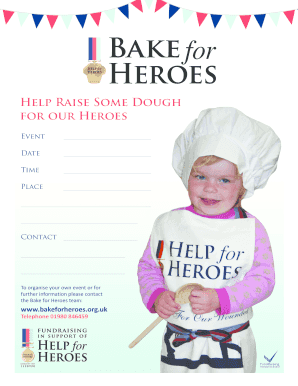 Bake for Heroes Event Flyer