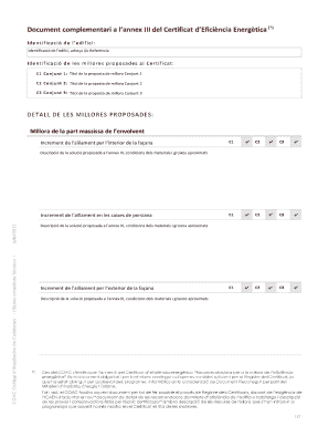 Energy Efficiency Certificate Complementary Document