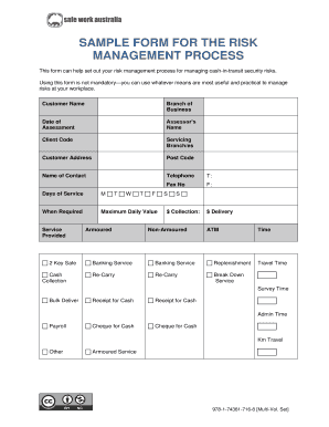 Risk Management Process Form