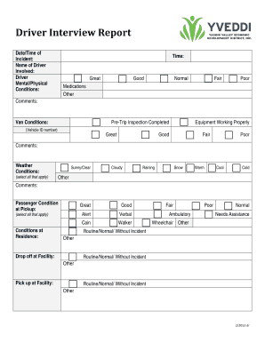 Driver Interview Report