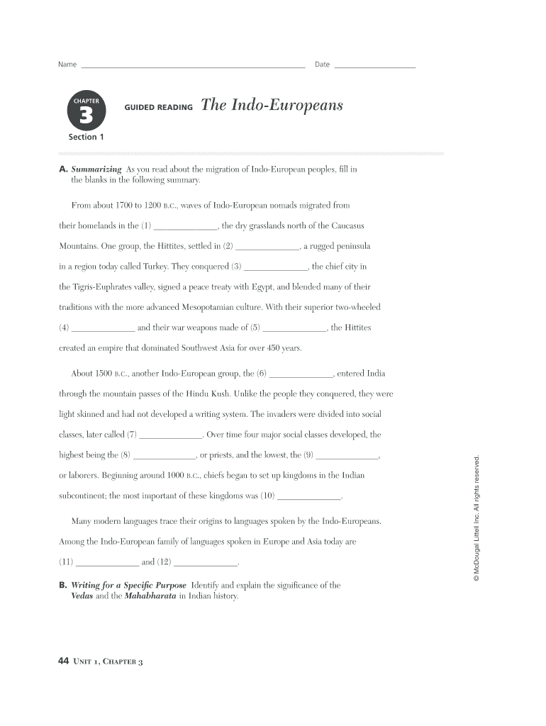 Chapter 3 Section 1 Guided Reading The Indo Europeans Answer Key 2020 Chapter 3 Section 1 Guided Reading The Indo Europeans Answer Key 2020