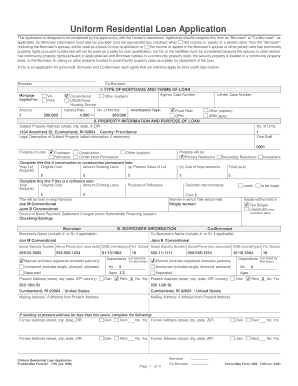 Uniform Residential Loan Application