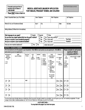 Medical Assistance MCHP Application