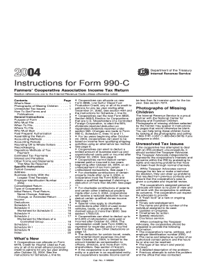 Instructions for Form 990-C
