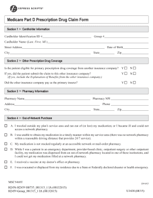 Medicare Part D Prescription Drug Claim Form