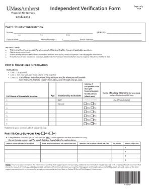Independent Verification Form