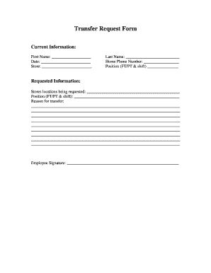 Employee Transfer Request Form