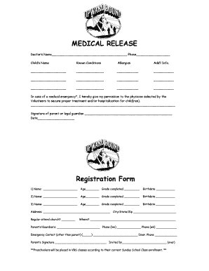 Medical Release and Registration Form