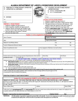 Alaska Individual Work Permit