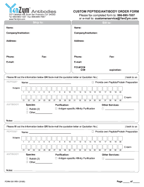 YenZym Antibody Order Form