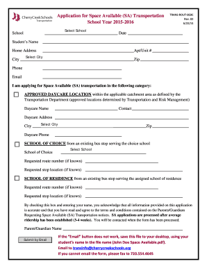 Space Available Transportation Application