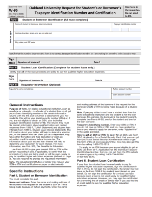 W-9S Form Request
