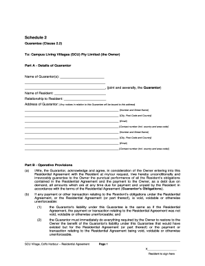 Residential Agreement Guarantee