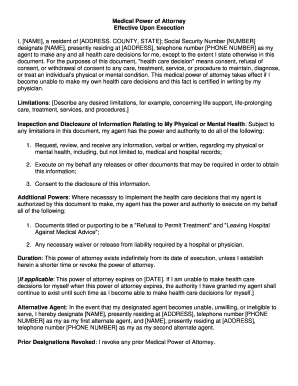 Medical Power of Attorney