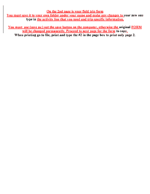 Field Trip Consent Form