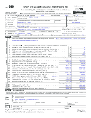 Form 990 Return of Organization Exempt From Income Tax