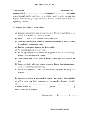Declaración Jurada