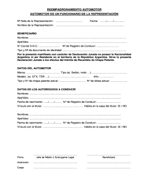 Reempadronamiento Automotor