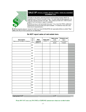 US Federal Capital Gains Tax Form