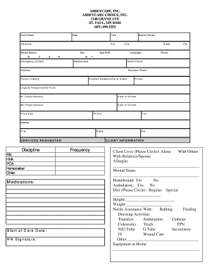 Abbeycare Client Information Waiver Form