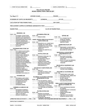 T22b form - Home inspection checklist - cityoflowerburrellcom