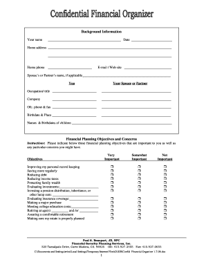 Financial Planning Client Intake Form