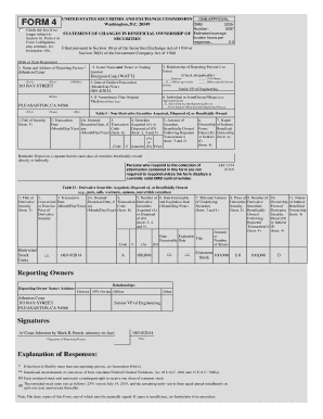 SEC Form 4 Statement of Changes in Beneficial Ownership