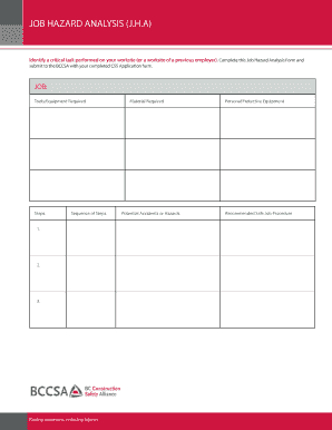 Job Hazard Analysis Form