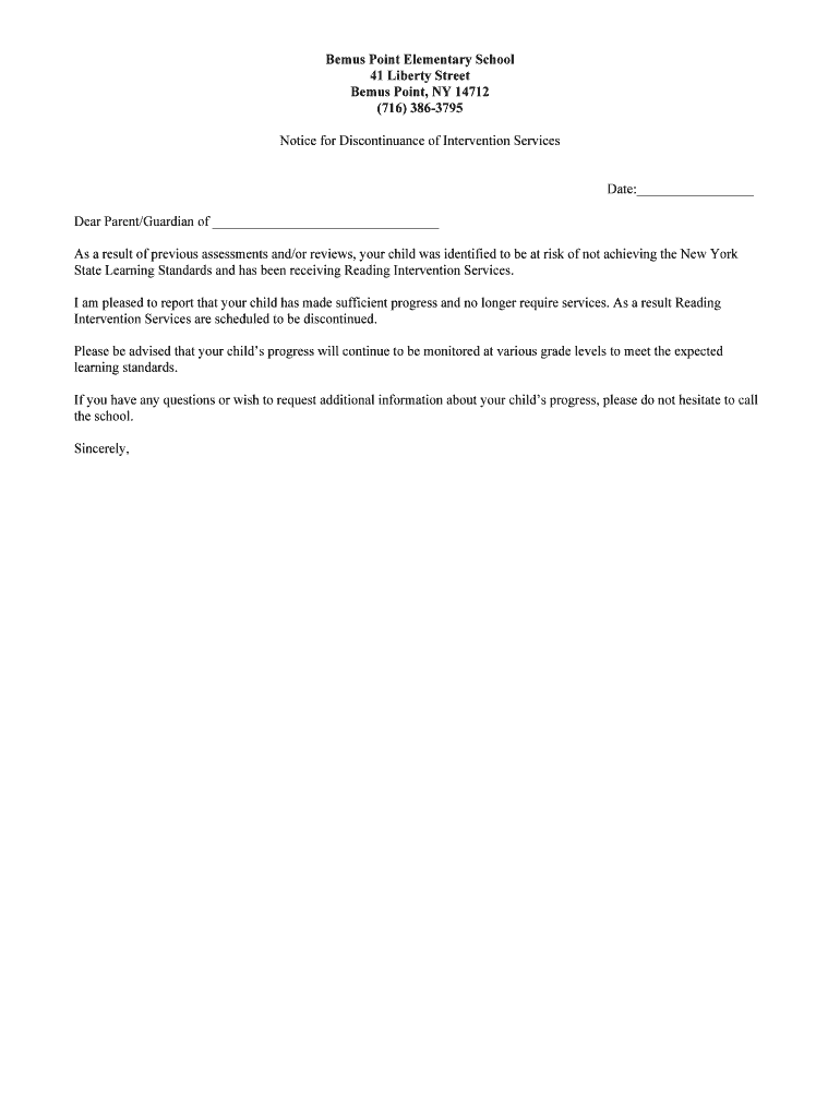 Fillable Online bemusptcsd Bemus Point Elementary School 41 Liberty