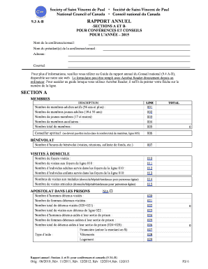 Rapport annuel de la Société de Saint-Vincent de Paul