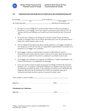 CONVENTION DE SERVICE ET ENTENTE DE CONFIDENTIALITÉ