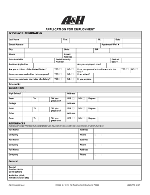 Employment Application Form