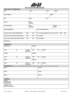Employment Application Form