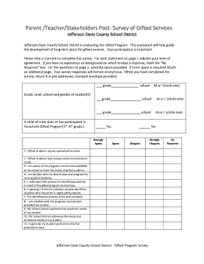 Gifted Program Survey