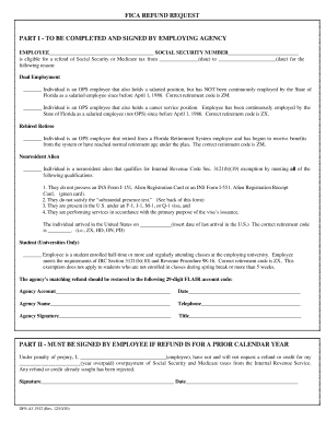 FICA Refund Request Form