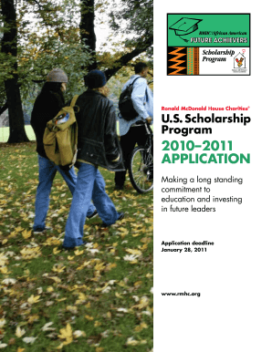 Ronald McDonald House Charities Scholarship Application