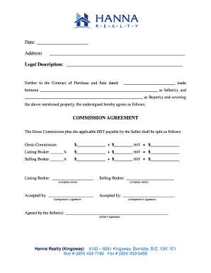 Real Estate Commission Agreement