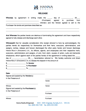 Real Estate Release Agreement